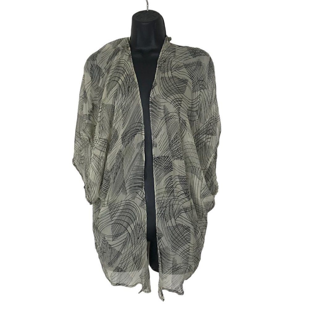 WINTER Kate 100% Vintage Silk Floral Open Kimono Style Size XS